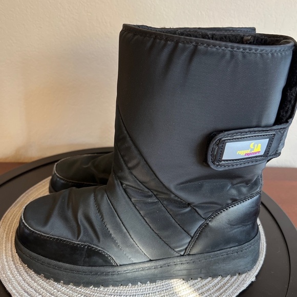 Rugged Exposure Black Insulated Winter Snow Calf Boot Women's Size 9  Style 4096 - Picture 2 of 8